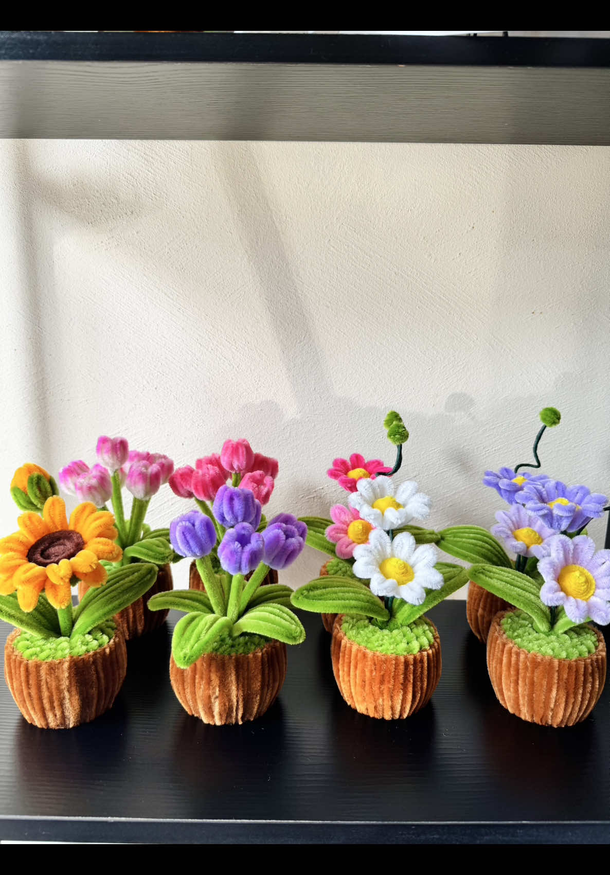 My babies 🤤 I'm so love with them  #Cutepots #kawaii #fuzzywirepots #pipecleanerpot #thianddcreations 