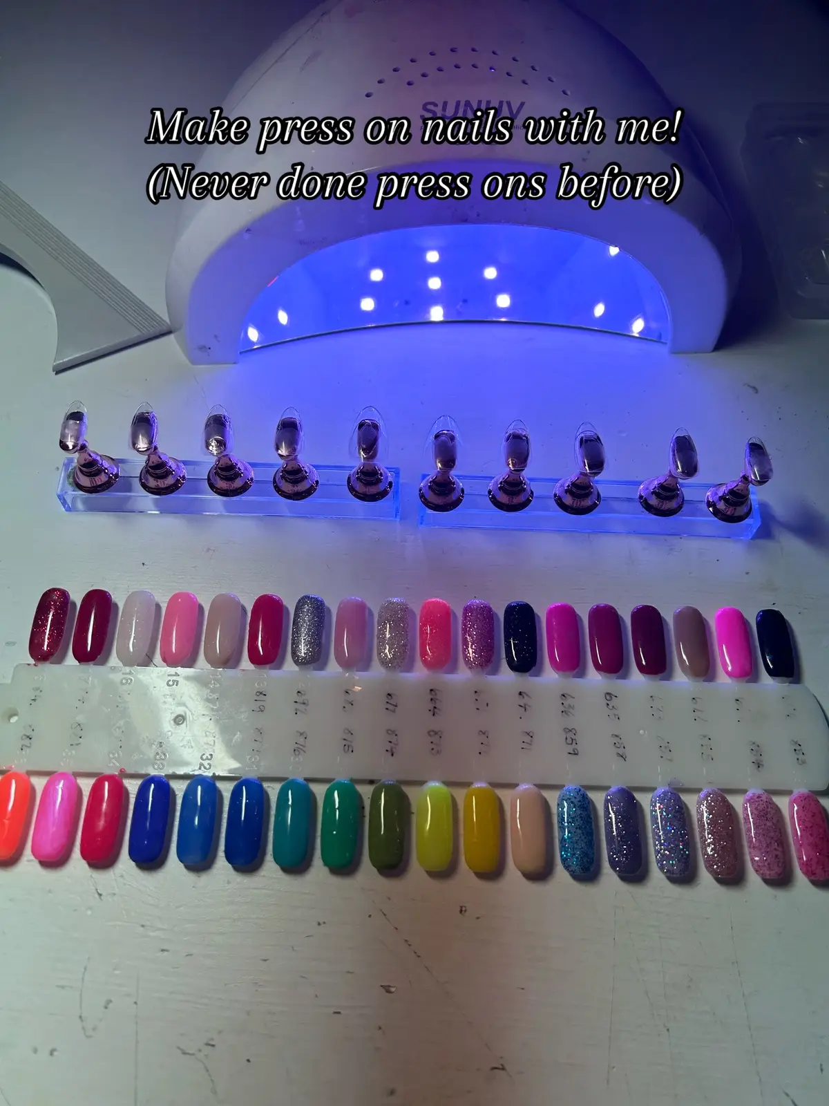 Make press on nails with me for the first time!!  #nails #pressonnails #fy #foryou 