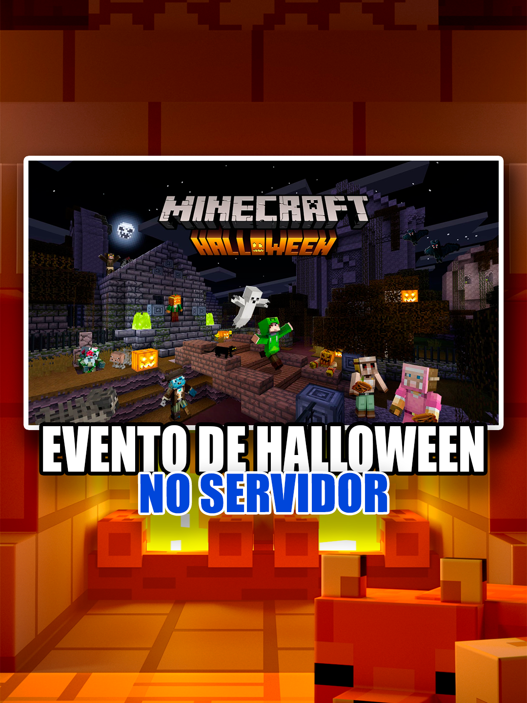 EVENTO HALLOWEEN NO SERVIDOR DE MINECRAFT | #minecraft #minecraftbedrock #fyp #halloween