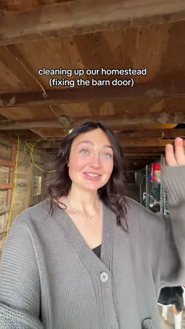 every little thing is huge progress on our homestead! I know this video was boring but what color should I paint the door? pink 👀 #homestead #farmlife #homesteading #countrylife #countryliving 