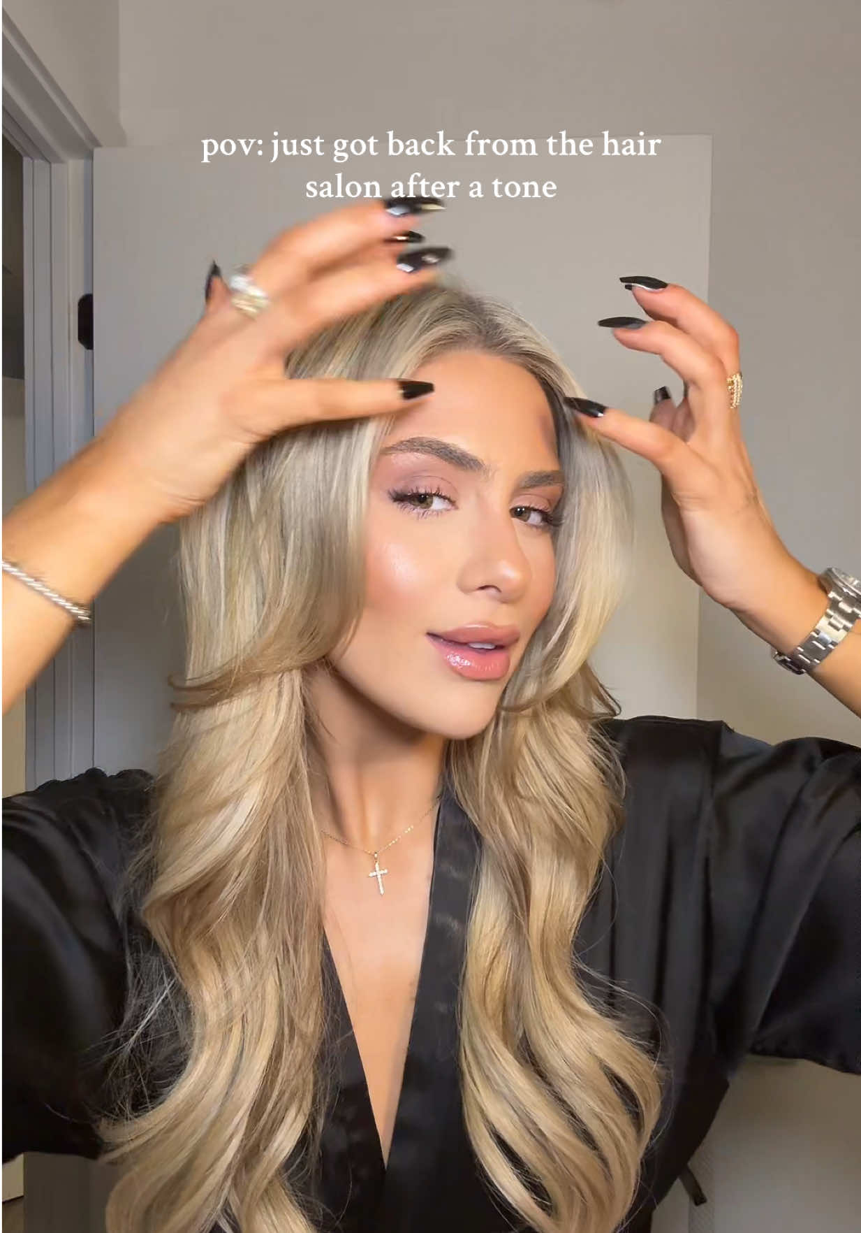 no more brassy sh*%.  #blondehair #bleachandtone 