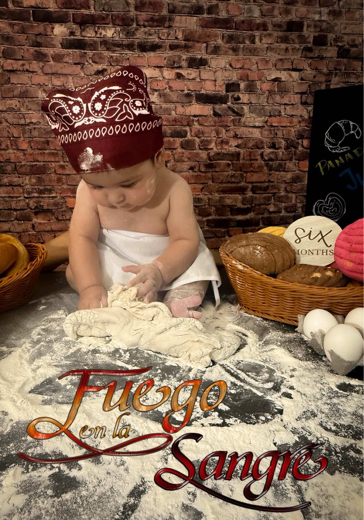 #fuegoenlasangre  #panaderoconelpan  #monthlybabyphotoshoot  