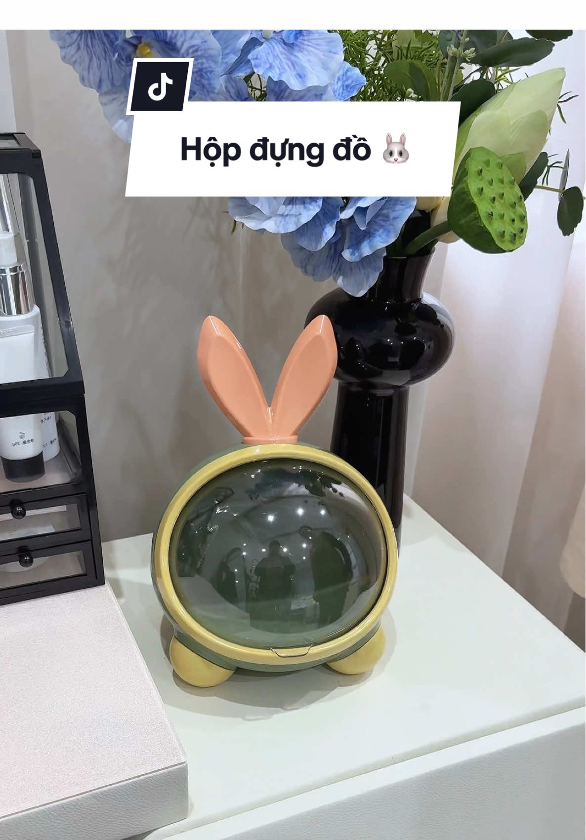 Hộp đựng đồ tai thỏ để bàn đa năng #thungrac #hopdungdodanang #decorsiuxinh #decor 