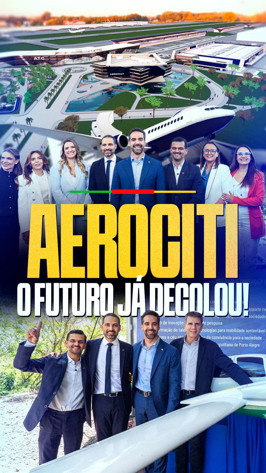 🚀 O mesmo terreno que nos anos 90 viu a fuga da Ford agora recebe um investimento histórico de R$ 3 bilhões. Onde antes ficaram promessas vazias, hoje nasce o AeroCITI — inovação, empregos e futuro para o Rio Grande do Sul. ✈️