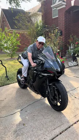Grandpa on da Batmobile #motorcycle #bikelife #yamahar1 