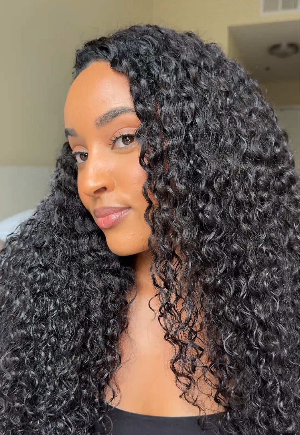 Love this hair 💕 @ISEEHAIR #iseehairbeauty #iseehairshop #halfwig #tiktokshopbacktoschool #burmesecurly 