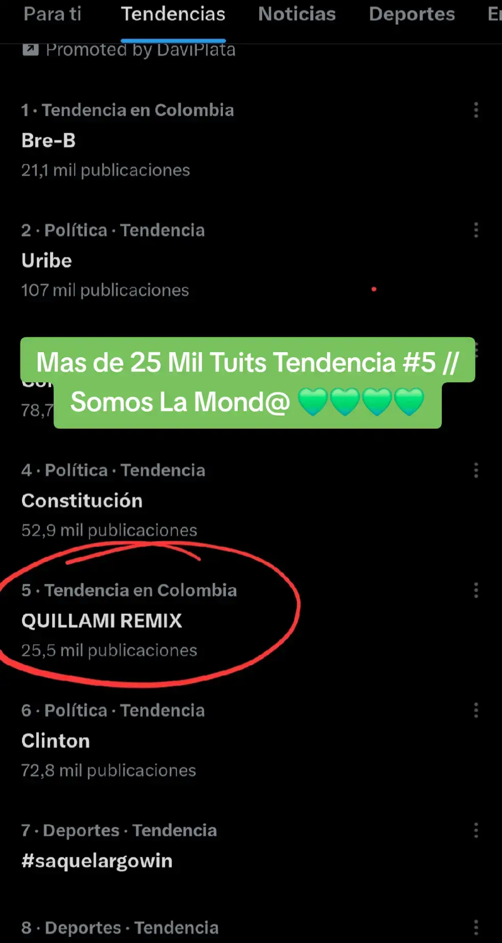 Tendencia #5 QUILLAMI REMIX 💚🔥🔥 #altafulla 