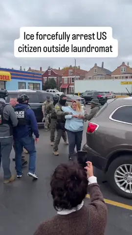 #NEWS At 10 a.m. this morning, ICE agents arrested a U.S. citizen after alleging she had made a threat. Both the woman and onlookers refuted this claim, but agents proceeded to force her to the ground and zip-tie her hands. The incident followed a failed attempt by ICE to gain access to a nearby laundromat, where onlookers quickly gathered to protest their presence. 📸Via: @mike_kelly_photography  Follow us @chicanosworldwide for more news updates!💯 #chicago #ice #protest #arrest                  