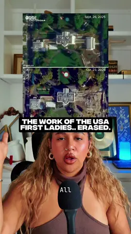 This was a deliberate choice… to erase women and their work in the White House. Pay attention.  #womenshistory #thewhitehouse #eastwing #ballroom #culturalcommentary 