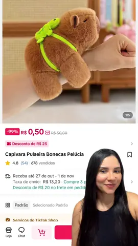 Capivara pulseira pelúcia#tiktokshop #oferta #promocao 