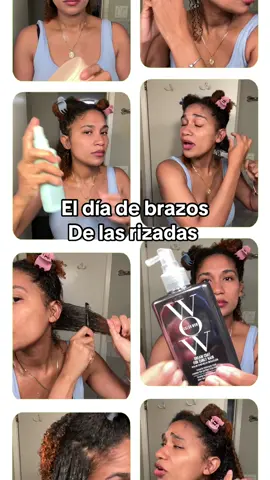 El día de brazos de las rizadas @Fenty Hair @Color Wow Hair @oVertone Color #curlyhairroutine #4bhair #curlyhairproducts #afrohairproducts #rizosdefinidos 