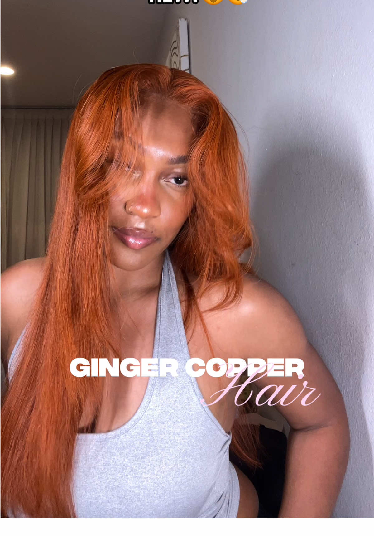 Ginger Copper color fall hair will always BE TEAAAAAA #fallhaircolor #gingerhairblackgirl #gluelesswigs #tiktokshopcreatorpicks #wiginstall 