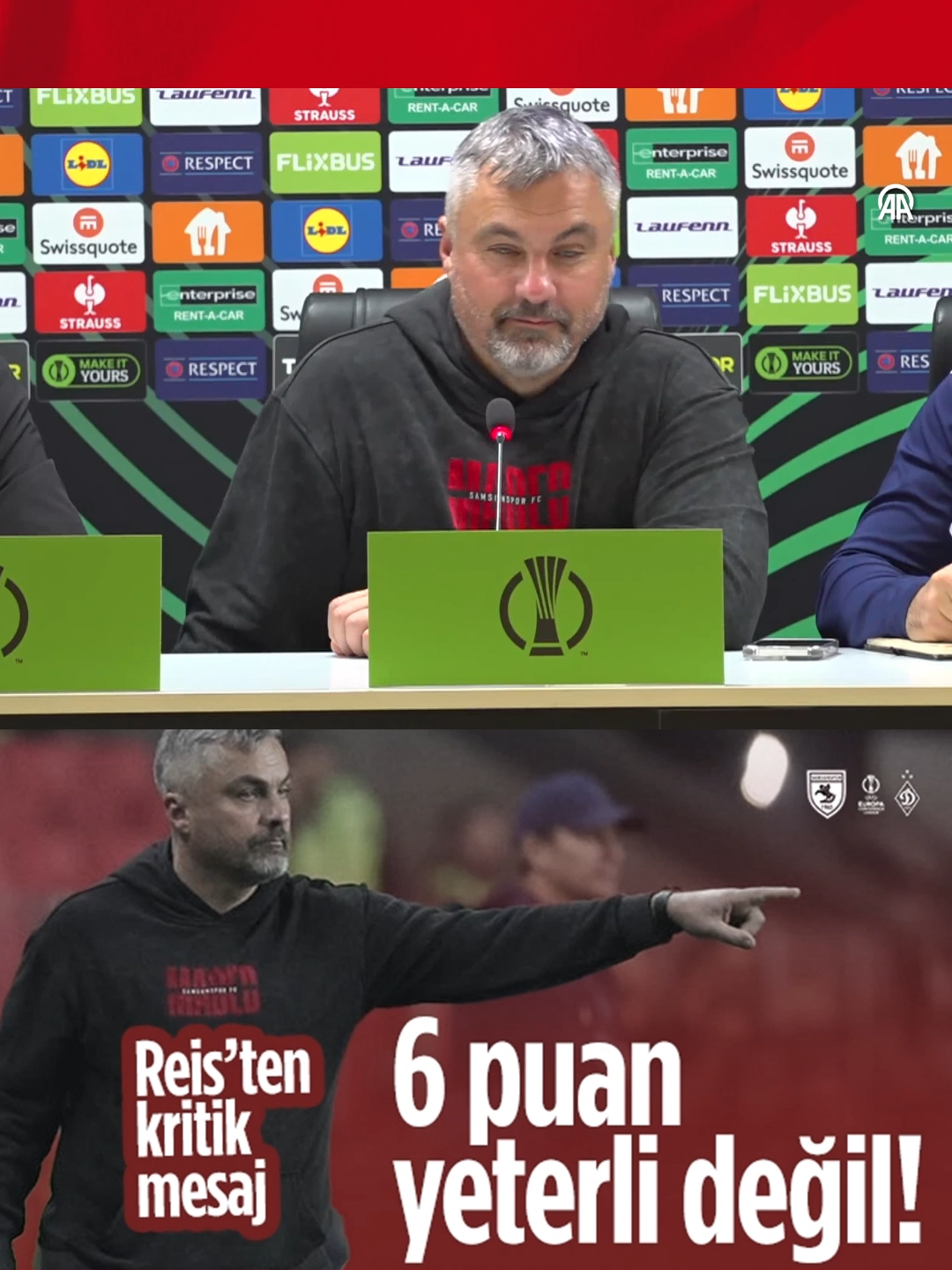 Samsunspor'un Dinamo Kiev'i 3-0 yendiği maç sonrası Teknik Direktör Thomas Reis konuştu. Reis, oyuncularını överken, 