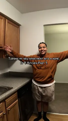 Episode 9: Kitchen Part 1🍴 Me and this kitchen been through a lot! 😂 Everything I used for today’s video I got from 🖤 @Amazon  #kitchenmakeover #fyp #amazonfinds #renterfriendly #DIY #TikTokSeries 