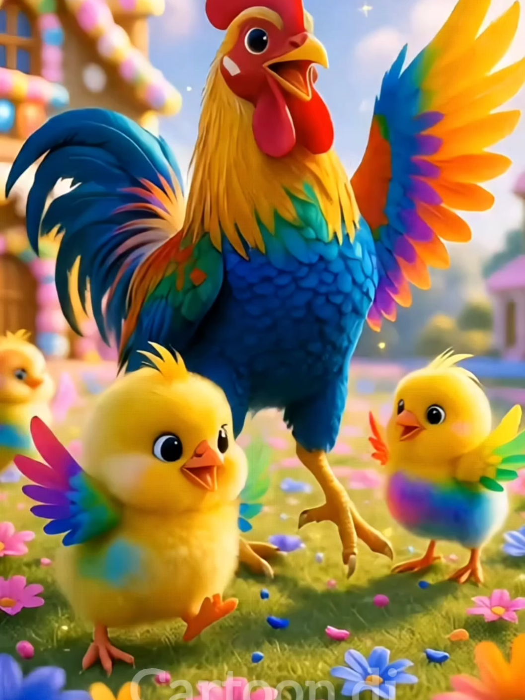 Cute and funny roosters dancing#kids #kidssong #kidscartoon #cartoonvideo #foryou 