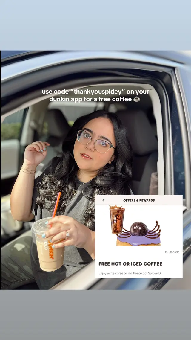 @Dunkin' I luv u ty bestie 🤍 #freecoffee #dunkin #dunkindonuts 