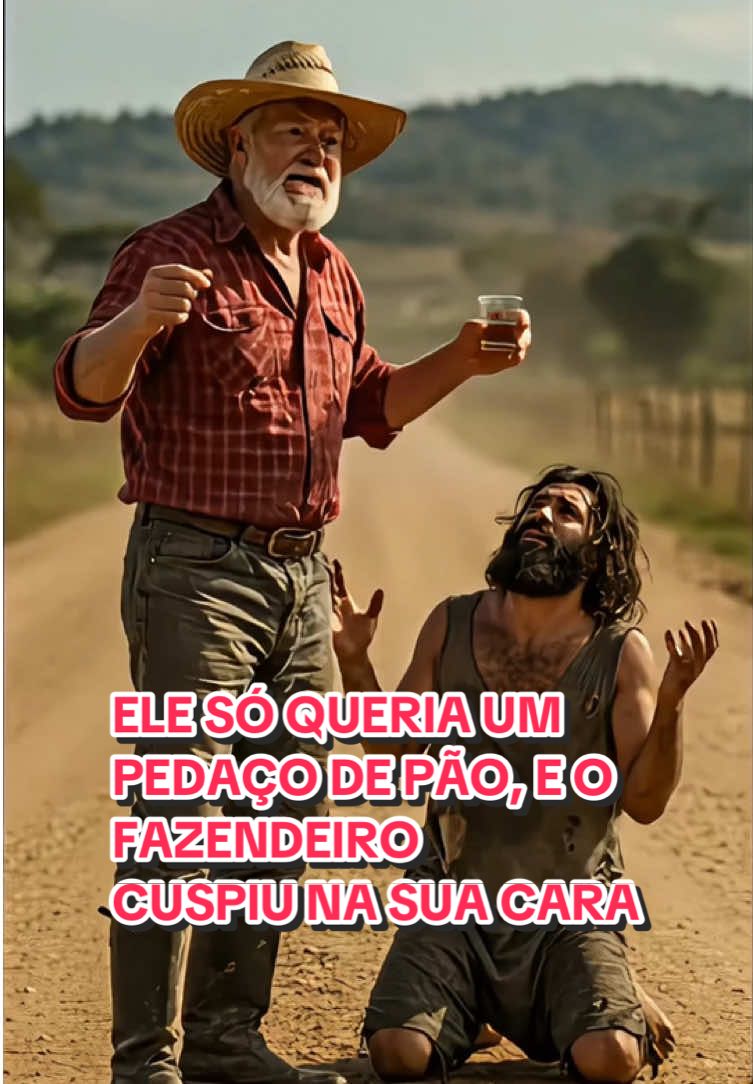 Ele so queria um pedaço de pão pra matar a fome, e o fazendeiro cuspiu na sua cara😱 Veja o que aconteceu #reflexao #historia #contos #fe #oracao 