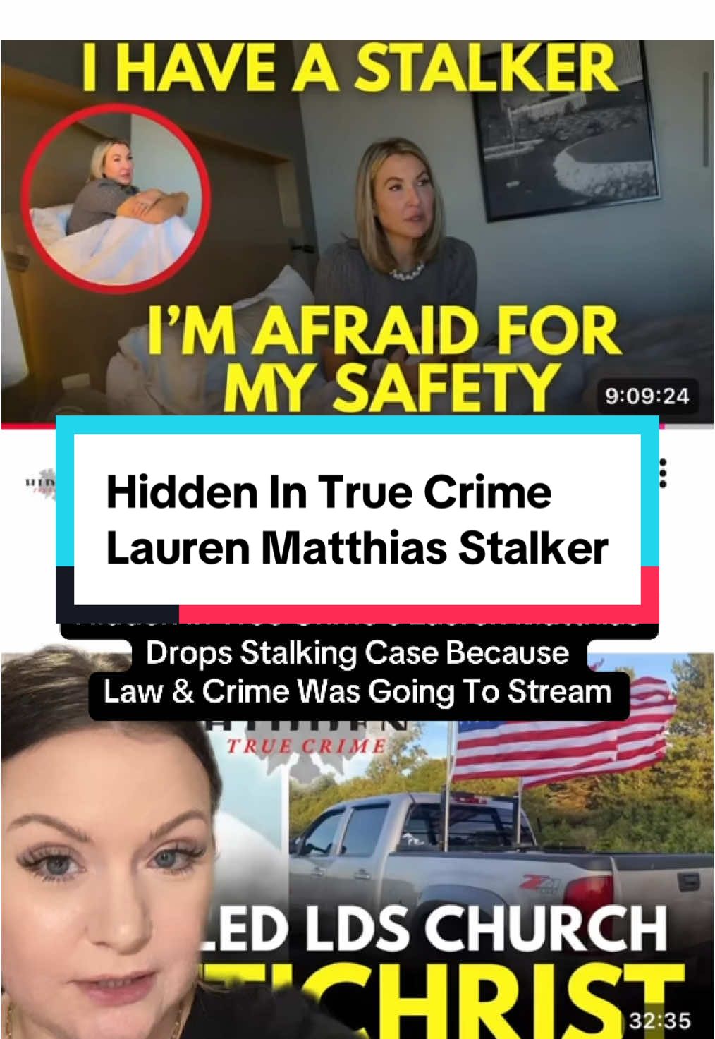 Lauren Matthias from Hidden In True Crime did a 9 hour livestream about how she’s allegedly being stalked by an ex employee and friend #truecrimetok #truecrimestory #hiddenintruecrime #laurenmatthias #stalker 