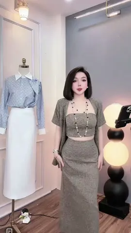 Set dạ tiêu 3 món (áo khoác , chân váy , bra) hàng ép mùng dày dặn  #setdatieu #setda3mon #setaochanvay #setđonuxinh #muataitiktokshop 