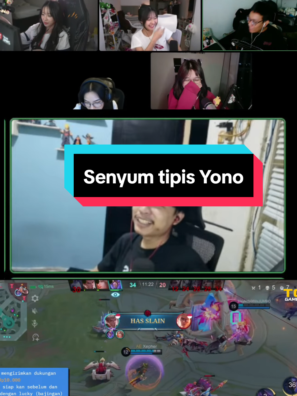 Senyum-senyum tipis gitu ye yon🤣 #bion #esteheci #rrq #MLBB9TH #MLBB 
