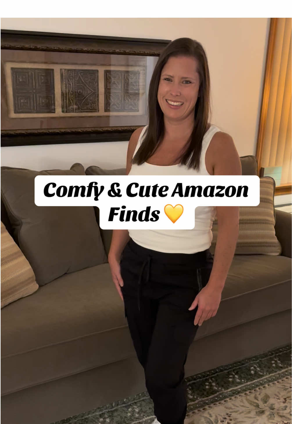 Love this everyday look from Amazon 😍 These new cargo joggers just arrived and they are seriously the softest pants ever. I’ve been living in them for casual days and errands (perfect for shopping trips)!. Pair with a cropped sweatshirt or jean jacket for that effortless fall vibe 🍁 Everything is affordable 🙌 🛍️ #FoundItOnAmazon #OOTD #FITCheck @amazon @amazonfashion 💛 ✨DM me for links✨  #AmazonFinds #AffordableFashion 