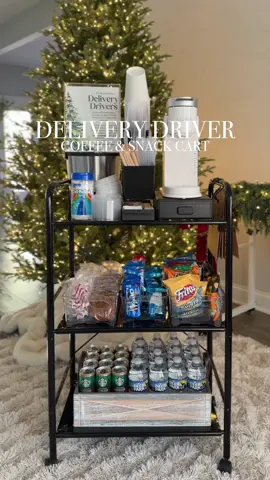 Last year, I started putting out a little delivery cart as a simple way to bless our delivery drivers during the busy season. It’s filled with coffee, hot chocolate, snacks, and water — a small thank-you for all the long hours they work this time of year. This year, I added even more… a hot and iced coffee machine, canned coffees for those in a hurry, marshmallows for the hot chocolate, and drink carriers so they can take something to go. There’s even a sign letting them know it’s for them — and of course, a little bit of Jesus in every detail. It’s become one of my favorite little traditions — just wondering who God might bring by that day, and how even something as small as a cup of coffee can remind someone that they’re seen, loved, and appreciated.  🔗Everything linked in my bio! #delivery #deliverydriver #snackcart #coffeecart #holidayseason   