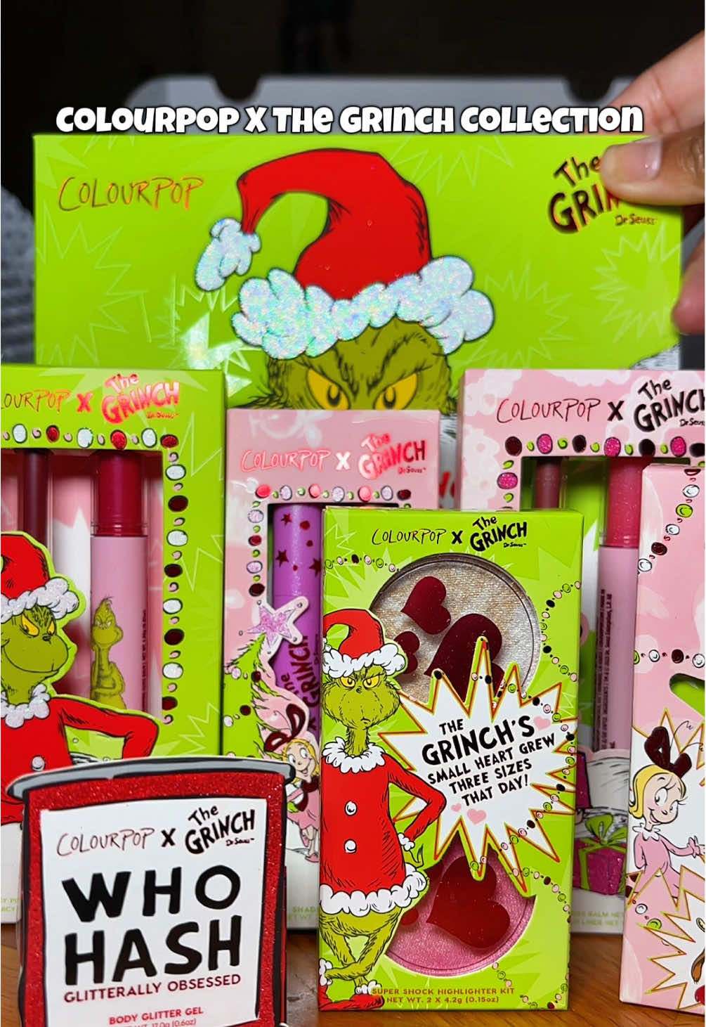 Colourpop X The Grinch Collection @ColourPop Cosmetics #colourpopxthegrinch #thegrinch #colourpopme