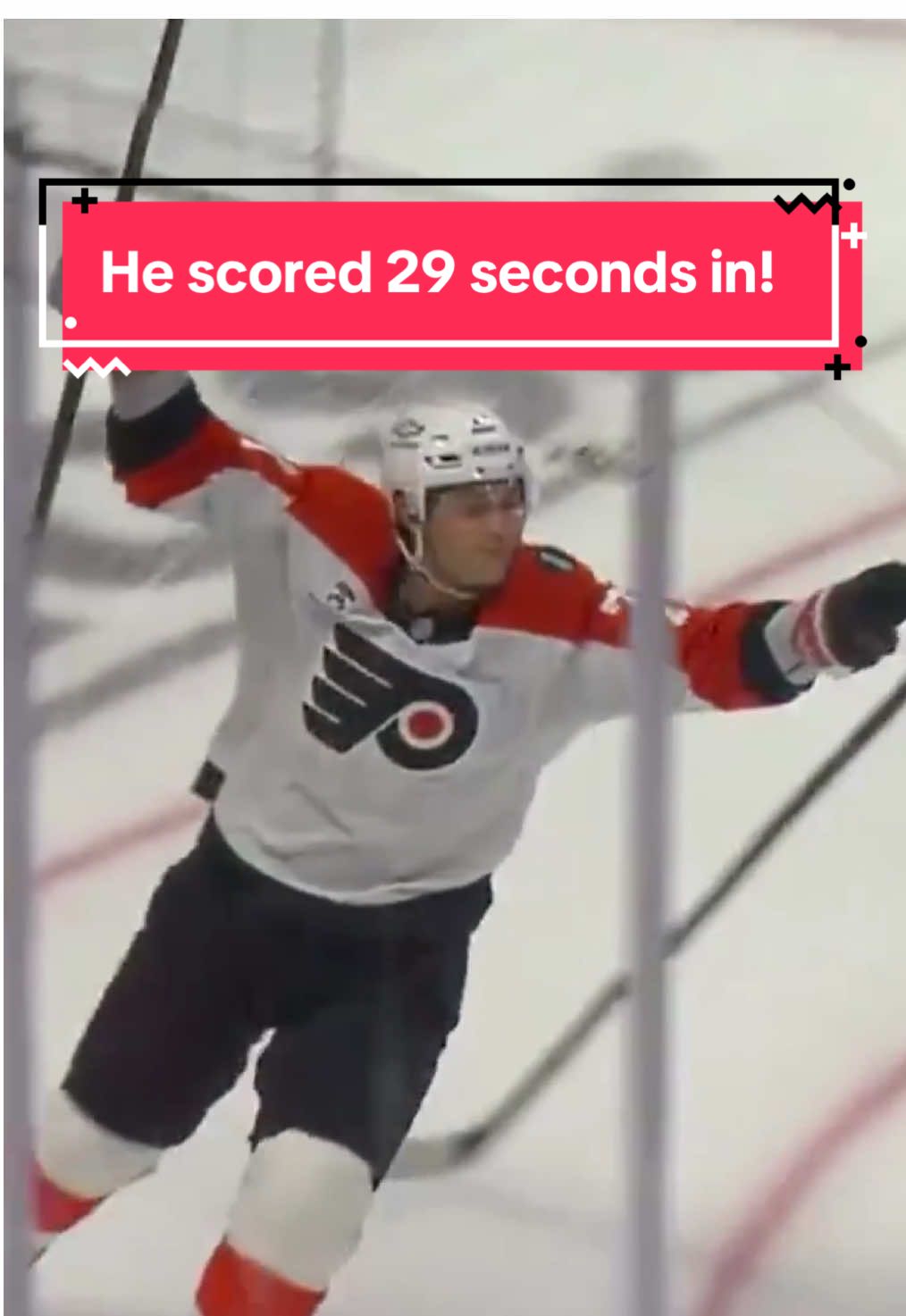 Tyson Foerster wasted no time on the Flyers’ score-opening goal 🔥