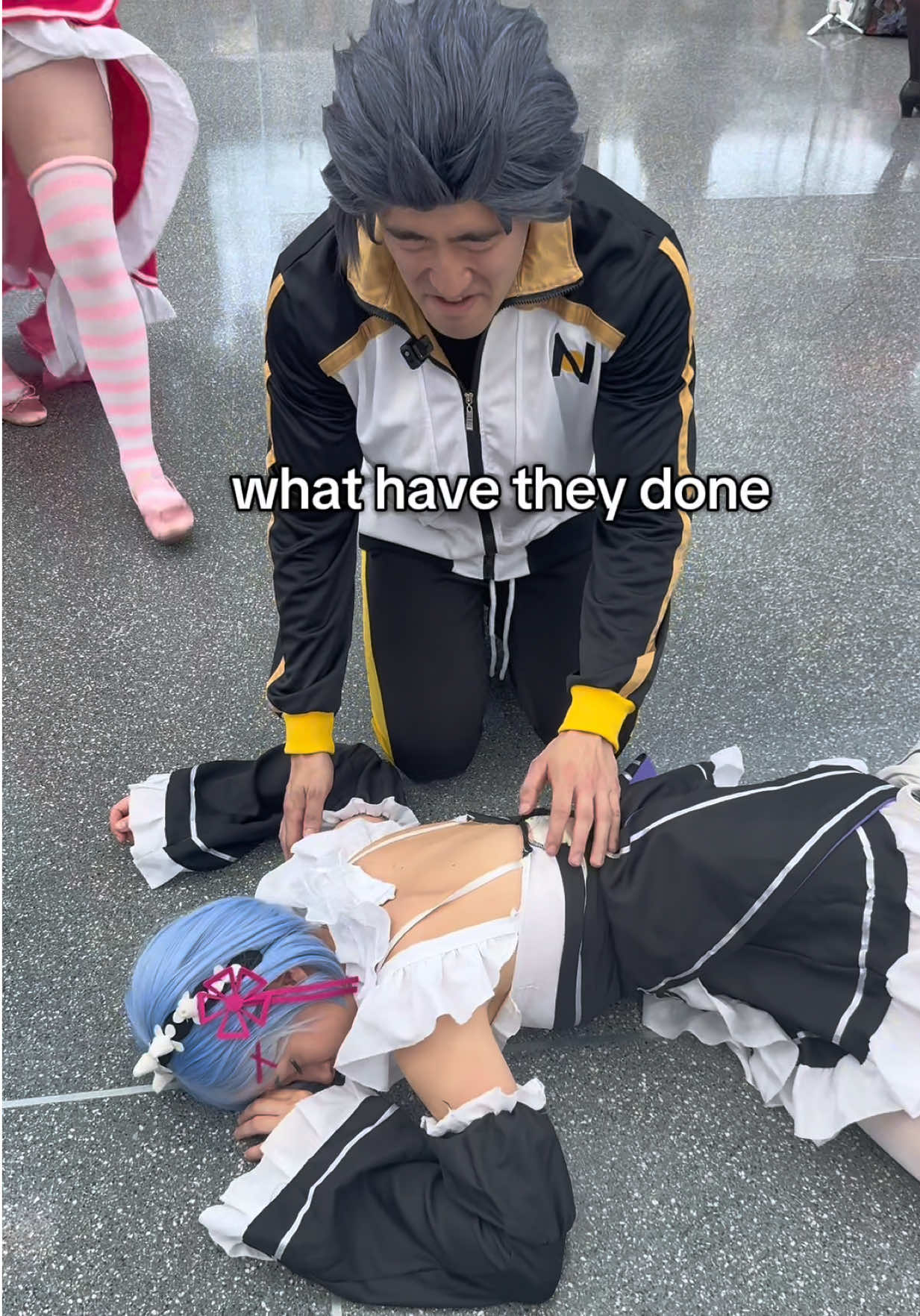 OK whatever you say Betty O.O . Rem: @Ribaibu Cosplay, Subaru: me, Betty: @allie ⊹ ࣪ ˖  #rezero #rem #subaru #betty #animenyc 