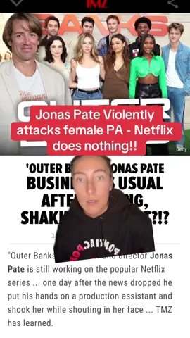 Jonas Pate attacks female PA on Outerbanks set. Netflix does nothing. #outerbanks #jonaspate #netflix 