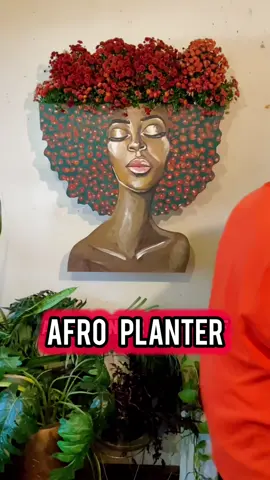 AFRO PLANTER available in the Etsy link in the bio #art #blackart #afro #fyp #foryoupage 