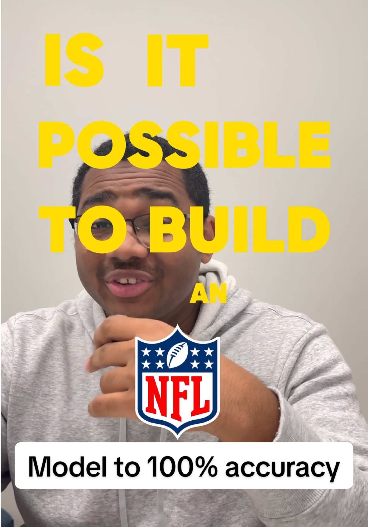 Want to learn how to build machine learning models? Follow me to see how I did it and let me know if you have questions.  Last week's video surprised us all, it went super viral thanks for watching!  This model is for educational use only.  #coding #computerscience #softwareengineer #nfl