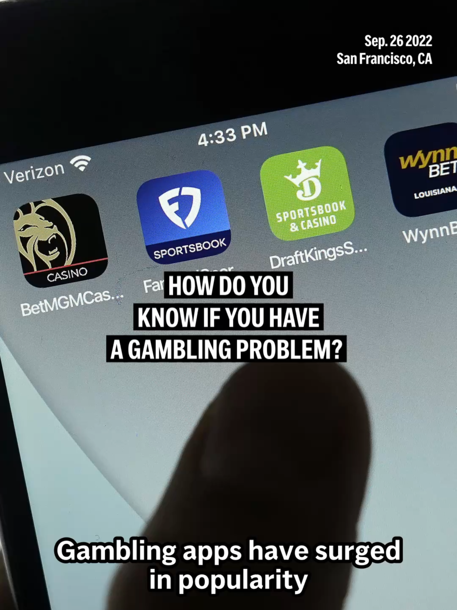 If you’re hiding the fact that you gamble to your friends and family, do it when you’re stressed and experience mood changes, you may be showing warning signs of a gambling problem. #gambling #sportsbetting #addiction #gamblingapps