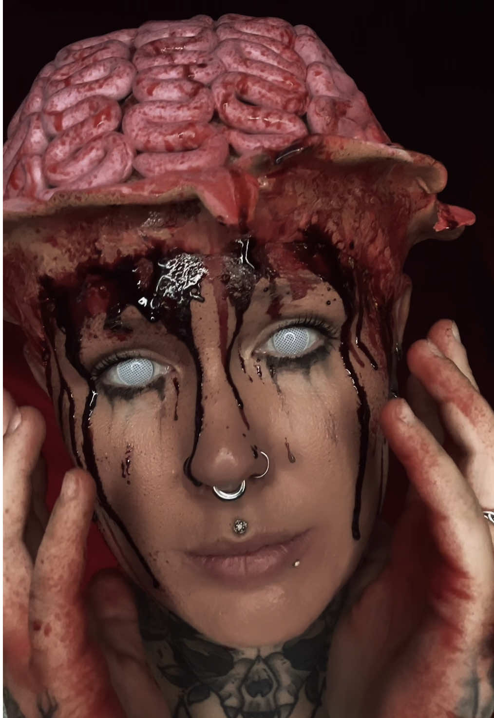 Holy s*** 🧠 #halloweenmakeup #brain #halloween #sfxmakeup #spookyseason 
