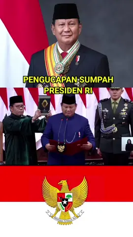 sumpah presiden RI #prabowo #NEWS #presiden #gerindra 