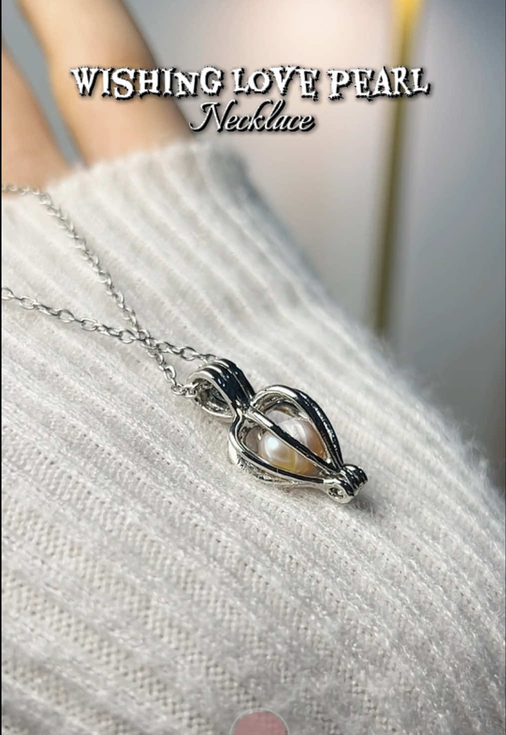 Wishing love pearl necklace stainless. #pearlnecklace #wishinglovepearlstainlesssteelnecklace #necklace #pearljewelry 