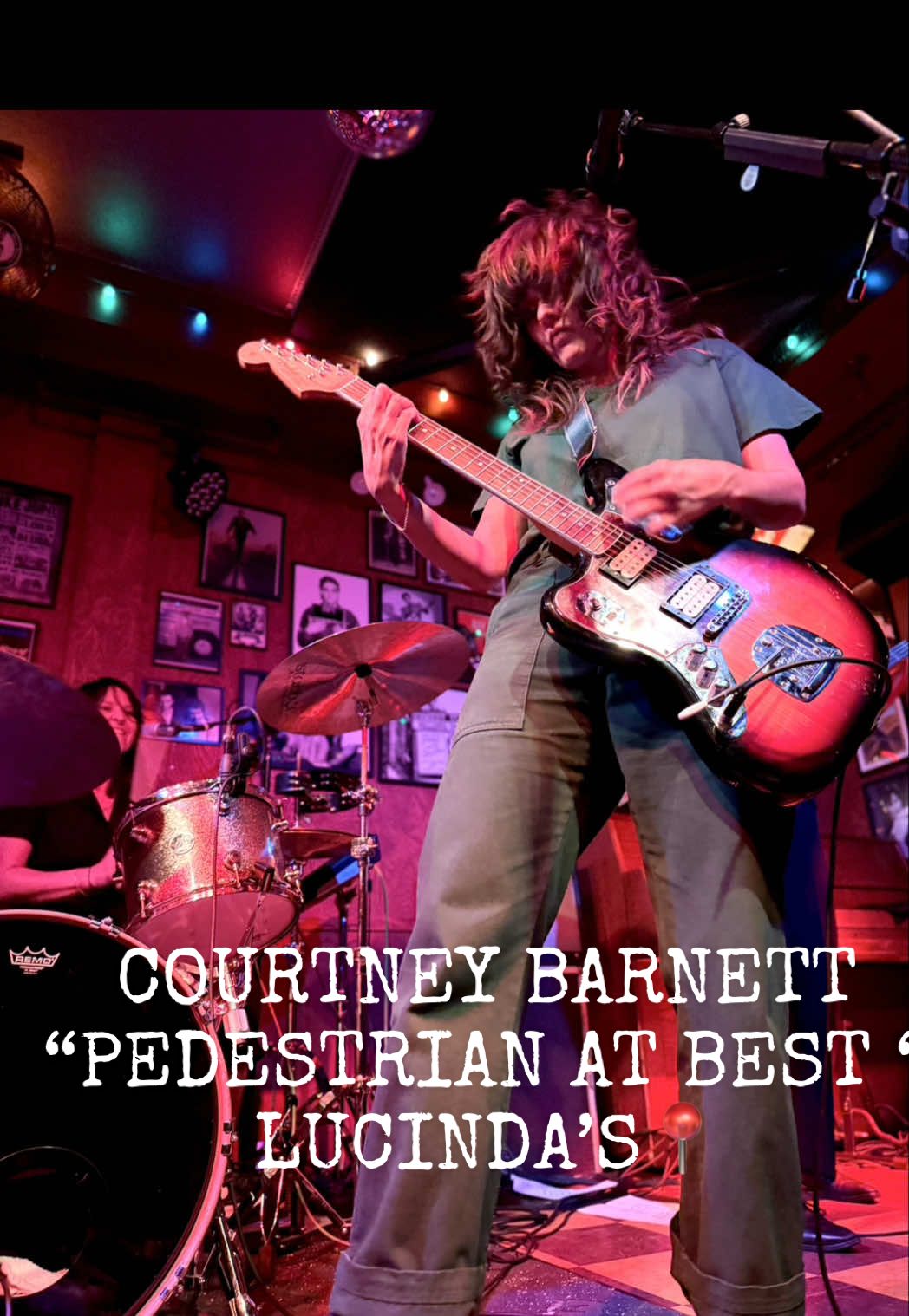 @Courtney Barnett playing “Pedestrian At Best” live at Lucinda’s 📍 #courtneybarnett #popup #liveshow #garagerock #pedestrianatbest 