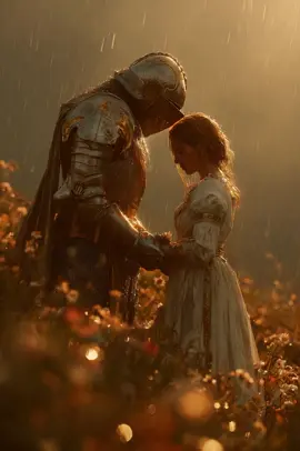 “O Último Raio do Sol 🌤️ — Quando o amor nasce da calmaria após a tempestade.” #knight #princess #fantasycinematic #eternallove #medievalfantasy                    