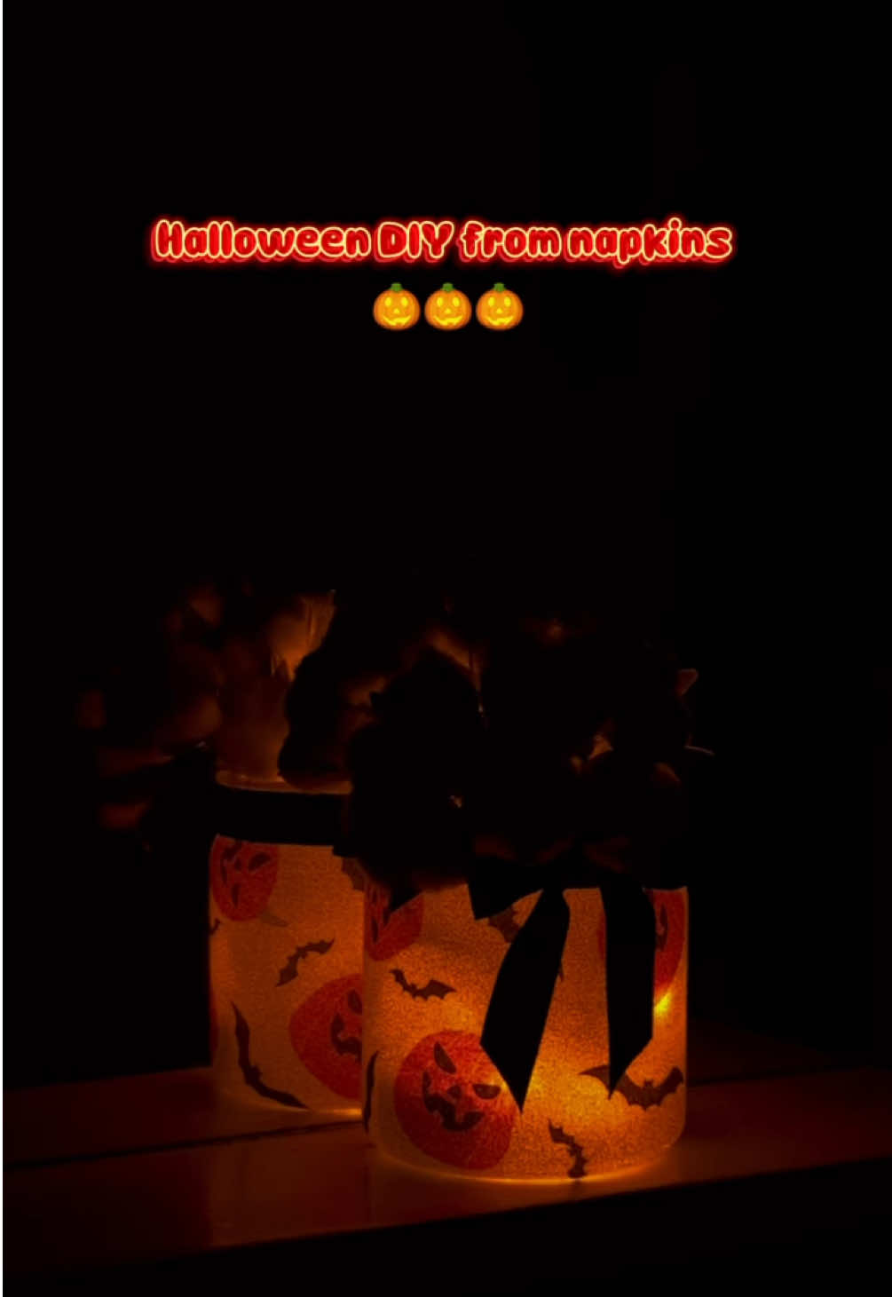 Made Halloween decor from napkins 👻 #halloween #DIY #spookyseason 