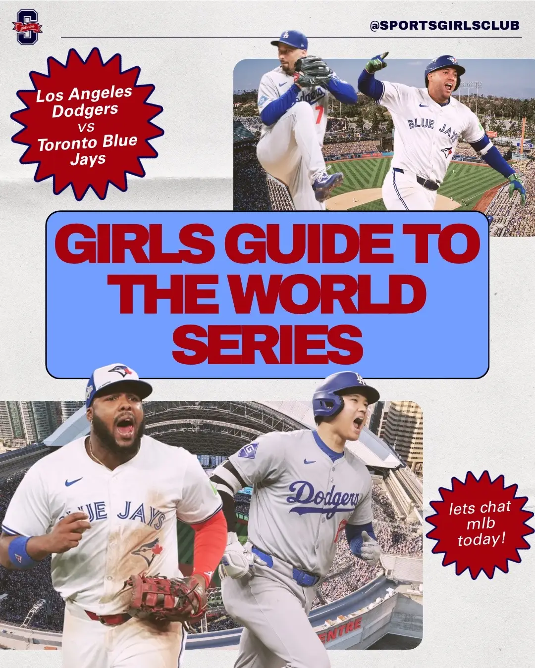 Here's what you need to know before the show starts tomorrow! ⚾️ #sportsgirlsclub #MLB #WorldSeries #baseball 