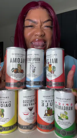 Shoutout to @Crafthouse Cocktails ! All these flavors are gonna be SO FIREEEE. 16% on em too, whewww 😅 #crafthousecocktails 