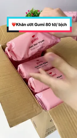 ❤️ Khăn ướt Gumi 80 tờ/ bịch đang có voucher còn hỗ trợ ship về tận nhà quá rẻ #khanuotgumi #cindythuytichcuc 