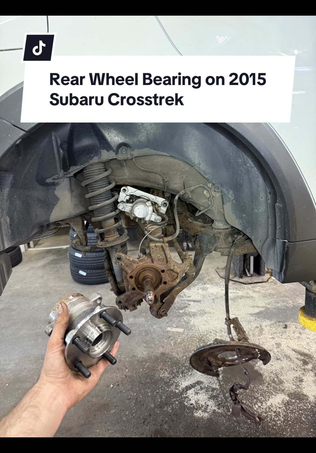 If you watch carefully you can see the exact moment I question my career choice. #subaru #wheelbearing #mechanic #pov #automotive 