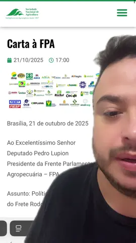 Agronegócio se une contra PISO MÍNIMO DE FRETES! Faça parte da nossa luta