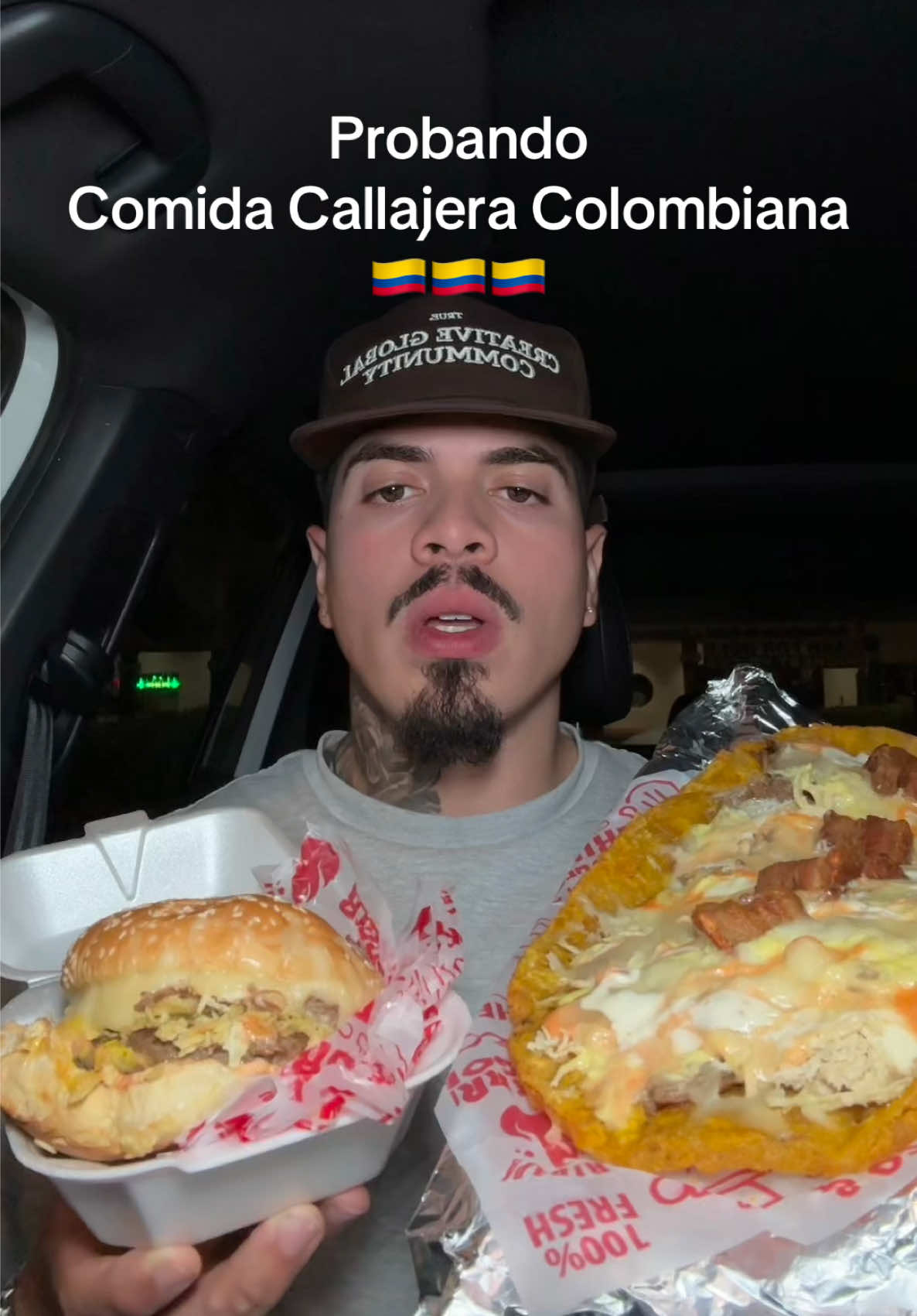 Comida colombiana en Florida🇨🇴🍔 Probamos el gordo mix, una arepa de choclo y un tostón especial😮‍💨 Esta gente tienen ya 6 localidades en todo florida so por algo se harán llamar el burgers mas famoso de toda florida #comidacolombiana #florida 