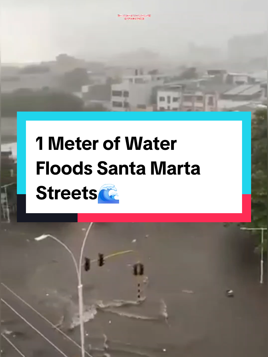 🇨🇴 Santa Marta Flooded After Tropical Storm Melissa Hits Colombia 🌧️ On October 20, 2025, Tropical Wave 48 (Storm Melissa) unleashed three hours of torrential rain on Santa Marta, northern Colombia - causing widespread flooding and infrastructure damage. 💧 The city’s drainage system collapsed under the deluge, leaving streets like Calle 22, Avenida Ferrocarril, and the Centro Histórico submerged in over one meter of water. Traffic came to a standstill as power lines and roofs suffered damage. ⚠️ Tragically, two lives were lost: A motorcyclist struck by lightning near the Manzanares River. A 17-year-old drowned in a swimming pool after entering a closed facility during the storm. 🚨 Schools have suspended classes, and authorities are assessing the extent of damage as cleanup operations begin. #ColombiaFloods #SantaMarta #StormMelissa #ExtremeWeather #Flooding 