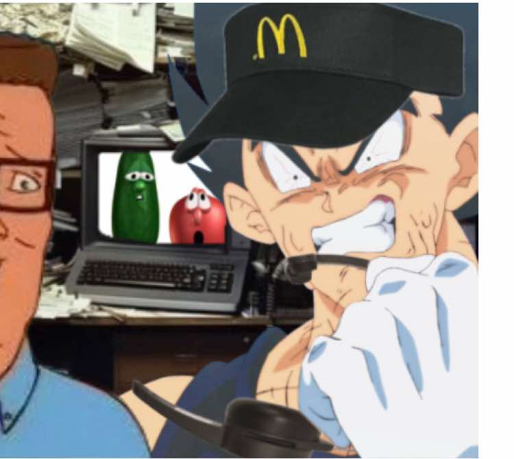 Nappa buys propane from Hank Hill (with @CHRISADAMGAMING @NINE-UP) #dragonball #dbz #mcdonalds #vegeta #mcchicken 
