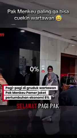 Pagi² udh di geruduk temen² wartawan 😅 langsung pamer Jaket baru berlogo 8% 🤣🤣... jaket bukan sembarang jaket nih... jaket Doa ini untuk pertumbuhan Ekonomi Indonesia ❤🤠 #menteri #menkeu #fyppppppppppppppppppppppp #indonesia🇮🇩 #kemenkeu 