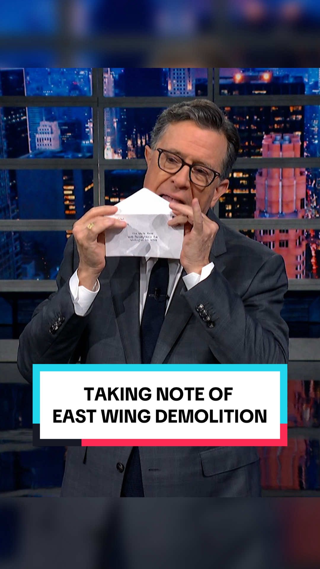 The East Wing is just the latest victim of Trump-Smash-25. #StephenColbert 
