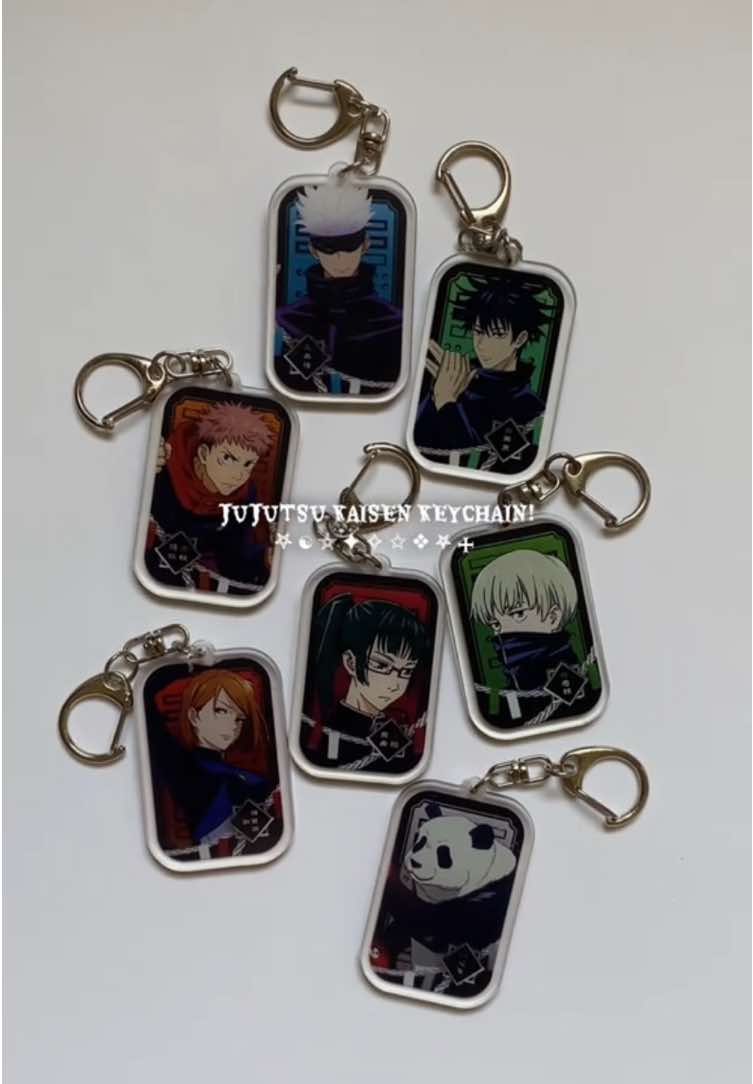 jujutsu kaisen keychains! 𖤐 ✦ ☾ ✩ ❖  sobrang mura lang tas ang ganda ng quality 🥹🫶🏻 #jujutsukaisen #jjk #anime #keychain #animerch #animetiktok #animemerch #keychain #animekeychain #animefyp